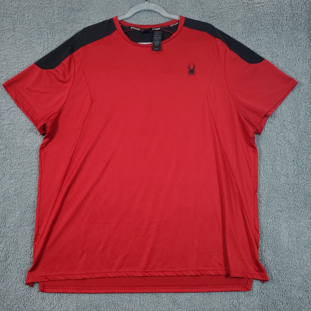 Spyder Active Men's Short-Sleeve 4-way Stretch T-Shirt Red Size XXL Activewear